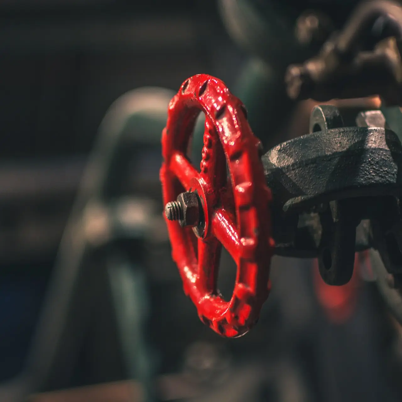 red and black steel frame
